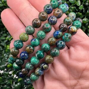 7.5mm Azurite Beaded Bracelet